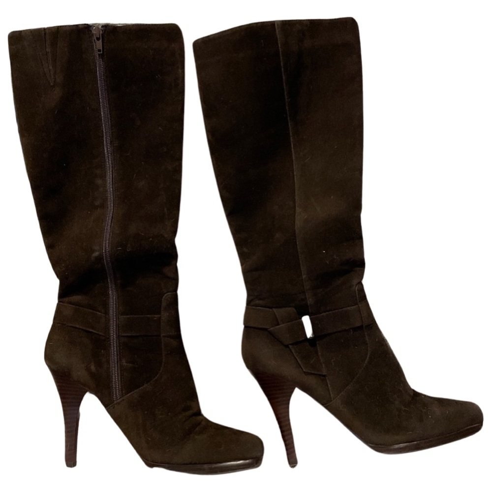 Dark Brown Suede like high boots